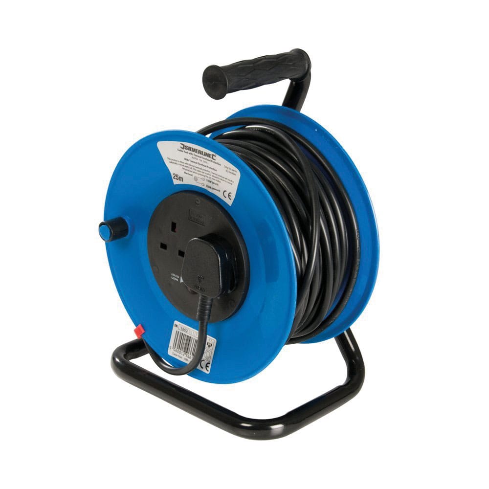 silverline 25m Heavy Duty 240v Extension Reel For Hire | Edge